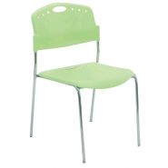 CH-2177 - Chaises empilables design en polypropylène et acier chromé - Dimensions : L 470 x P 560 x H 770 mm_1