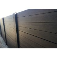 Clôtures en béton mur plein strié - BVN - ciment brut à lasurer - poids départ 65 à 95 kg_1