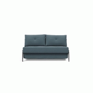 Innovation Living - Canapé design Cubed 02 Chrome convertible 200x140 cm - Tissu Vivus Dusty Blue_1