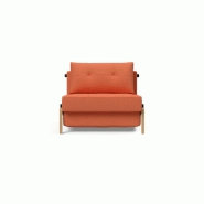 Fauteuil convertible design Innovation Living - Sofabed Cubed 02 Wood - Argus Rust - Lit 200x90 cm_1