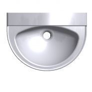 Lave-mains monobloc autoportant de face Optima - 550 x 400 mm - Gel Coat antibactérien - Atout Composites_1