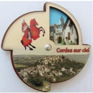 Magnet personnalisé moulin à vent - MDF, folio magnétique et carton - Diamètre 76 mm - Fabriqué en France_1