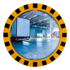 Miroir de sécurité industriel - cadre jaune et noir - optique incassable - vision 90° - fixation résistante au vent_1