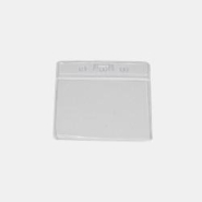 Porte-badge souple 2 poches - Lot de 100  - format 86 x 54 mm - Perforations universelles - Réf : IDS36HD_1