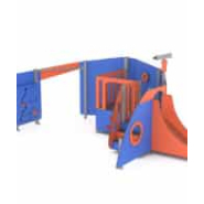 Structure multi-activités métallique mer avant péniche - 1KASP0050 - Ludoparc - inox - pour 15 enfants - dès 2 ans_1
