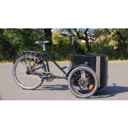 Triporteur Nihola Low Single (musculaire) - maniable et compact avec malle cylindrique_1