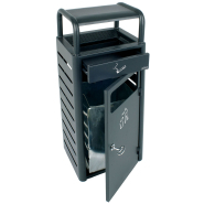 Conteneur cendrier Probbax® 20L - Capacité cendrier 2.3L - Anthracite - Acier galvanisé_1