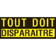 Affiche tout doit disparaitre - 82x30 cm - noir/jaune_1
