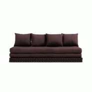 Banquette futon tatami CHICO marron - Couchage modulable 2 x 70 x 200 cm ou 140 x 200 cm - Marque KARUP_1