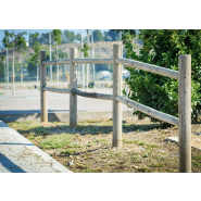 Barrière urbaine en bois de pin - VRV460 - Traitée classe IV contre insectes et vrillettes_1