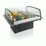 Réfrigérateur noir PDC125 - armoire réfrigérée avec vitrage des côtés, inclinable et roulettes_1