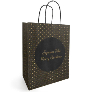 Sac kraft Eclat noir et or 18+8X22 cm - par 50_1