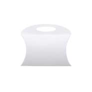 Boîte en forme de petit coussin - sur mesure en papier cartonné imprimé quadri avec poignée_1