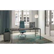 Bureau design avec finition céramique marbre noir