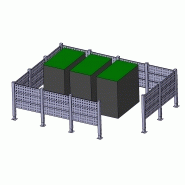 Structure en aluminium pour dissimuler les conteneurs