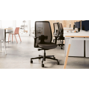 Chaise de bureau ergonomique professionnelle en résille - THENET - Accoudoirs 4D, mécanisme synchrone, garantie 8 ans_1