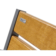 Fauteuil bois et acier Silaos® - 6 lames - Design 2021 - Ref : 209600.Gpro.Chec_1