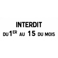 Panonceau stationnement M6b - Stationnement unilatéral à alternance semi-mensuelle - Made in France_1