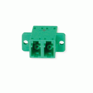 TELEGÄRTNER Coupleur LC/APC Duplex, Singlemode, Manchon en céramique, boîtier en plastique, vert, Z77_1