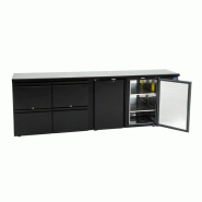 Arrière-bar avec 2 portes et 4 tiroirs série U - 698 litres | Polar - GL456_1