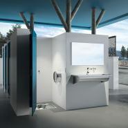 Distributeur de savon mural - Delabie - liquide sur gorge - réf. 729150 - laiton chromé_1