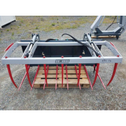 Fourche à fumier crocodile pour chargeur frontal - Sonarol CK SNR 1800 - 1800 mm de large, 2 vérins hydrauliques, adaptable mailleux_1