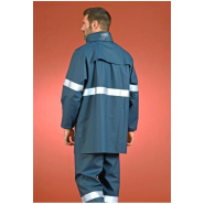 Veste de pluie multirisques ATEX - Réf. Vdz2prpfra* - Ignifugée et antistatique avec bandes rétroréfléchissantes_1