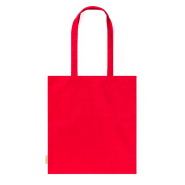 Tote bag en coton biologique - longues poignées - 100% coton biologique 140 g/m² - couleur rouge_1