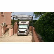 Abri camping car ouvert / structure en aluminium / toiture arrondie en plastique_1