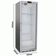 Armoire réfrigérée positive Inox vitrée - 400 L | GGM_1