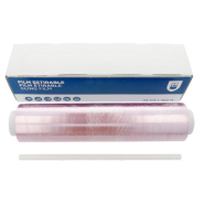 Rouleau film étirable alimentaire boite distributrice PVC 8µ 0,30x300m - par 6_1