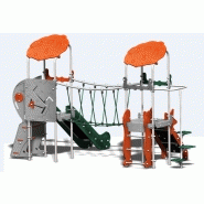 Structure de jeux combinée inox - 2 tours - Gamme Primo Spacio PRS292 - CREA Équipements_1