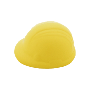 Balle anti-stress - en forme de casque de sécurité - mousse PU - couleur jaune - 20,8g_1