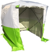 Abri de chantier bicolore - structure montage rapide - dimensions 2100x2100mm_1