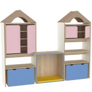 Combinaison R10 - Échelle et meuble avec rangements pour crèches - Réf. R.COMBI10