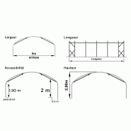 Tunnel de stockage eco / ouvert / structure en acier / couverture en pvc_1