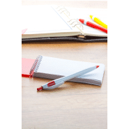 Stylo à bille en plastique - encre bleue - couleur rouge - 7g_1