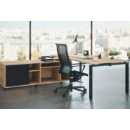 Bureau de direction contemporain avec un piétement métal arche - Astro - Buronomic_1