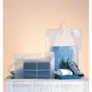Sac poignée souple transparent 35x45cm+4cm - par 100 - Moyenne densité 60 microns - Polyéthylène_1