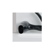 Sèche-cheveux mural Jersey noir - prise rasoir 220V - protection surchauffe - SKU: g-776-67430_1