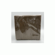 Serviettes de table ouate 2 plis 40x40cm saten chocolat- carton de 2400_1