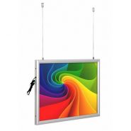 8070 - Cadre porte-affiche LED double face suspendu A4 - Afix Diffusion_1