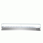 Vitrine réfrigérée à poser THV2520/380 - capacité 12 bacs GN1/3, 2520 x 395 x 435 mm_1