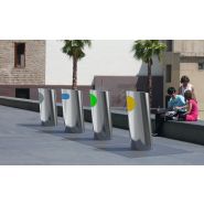 Ecoilhas éco point - poubelle publique - Larus - acier inox - collecte sélective_1