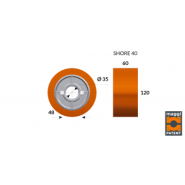 Galet en caoutchou feeder grip 758 brevete diam120x60mm/50_1