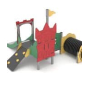 Structure pour aire de jeux LD1MET20020 - pour enfants dès 1 an - capacité 13 personnes - hauteur 100 cm_1