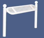 Assis-debout Boule - Structure en tube acier Ø 76mm - Assise perforée - Hauteur 747mm_1