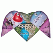Magnet personnalisé en forme de cœur - MDF, impression quadrichromie, fabrication française_1