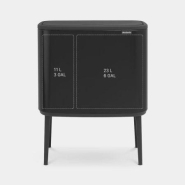 Poubelle Brabantia Bo Touch Bin - 23 + 11 litres - Matt Black - Idéale pour trier les déchets_1