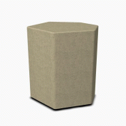 Poufs d'accueil finition tissu - MDD - Beige Blazer, Haut_1